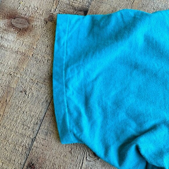 Vintage Hanes Beefy TShirt New Mexico Bull Skull Graphic Teal XL Made in USA '94 - Picture 5 of 10